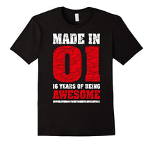 16th Birthday Gift T-Shirts Made in 01 Cute 16 Years Old Gif
