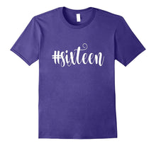 16th Birthday Shirt Gift Hashtag Milestone Sixteen 16