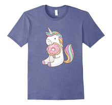 Cute Hungry Unicorn Munching on Yummy Donut T-Shirt