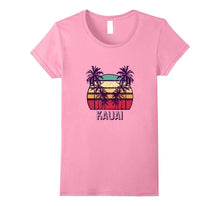 Kauai Hawaii Vintage 70's Retro Skyline Palm Tree T-Shirt