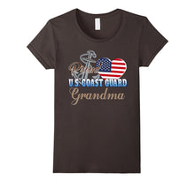 Proud U.S. Coast Guard Grandma Patriotic Heart T Shirt
