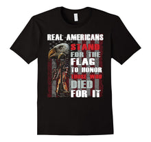 Real Americans Stand for the Flag Veterans Halloween T Shirt