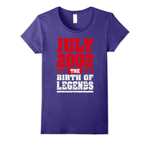 15 Years Old Kid Birthday T-Shirt Gift Made in 2002 July Tee