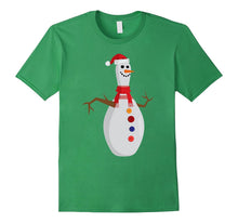 Snowman Bowling Pin Tshirt Funny Santa Christmas Gifts