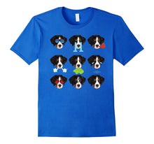 Nine Emoji Bernese Mountain Dog Emotion Face T-Shirt Gift