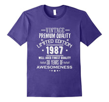 1987 T-Shirt for Men/Women. 30th Birthday Gift Ideas.