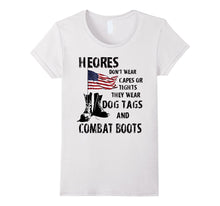 Heros Wear Dog Tags and Combat Boots Tshirt - Veteran Shirt