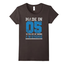 12th Birthday Gift T-Shirt Made in 05 12 Years Awesome Tees
