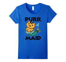 Funny Cat Shirt Tabby Purr Maid Mermaid Tail Tee T Shirt