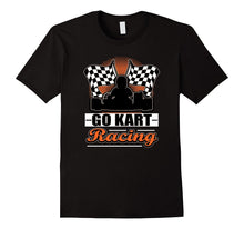 Go Kart Racing Funny Orange Silhouette T-Shirt