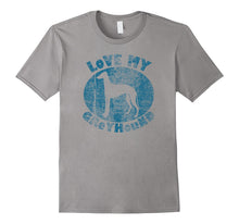 Retro Love My Greyhound Distressed Dog T-Shirt