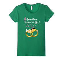 4 Years Anniversary Gift 4th Wedding Married Couple T-Shirt