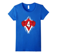 Superhero Birthday Shirt 4 Year Old Tshirt Girls Boys Comic