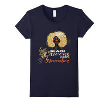 Black Queens Are Born in November Tshirt