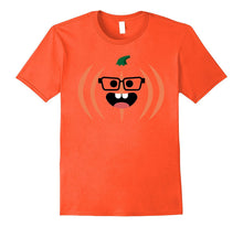 Halloween Nerd Face Emoji Pumpkin T-Shirt Funny