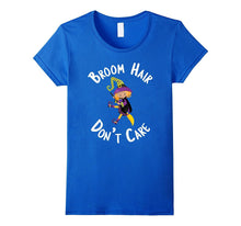 Halloween T-Shirt Messy Broom Hair Don't Care Shirt