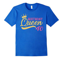 Cute Birthday Queen 40th Birthday T-Shirts Gold Tiara Crown