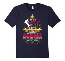 Birthday Gift Born in August Three Sides of Queen Girls Tee