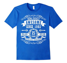 25 Birthday Gift Shirt Awesome Since 1992 25 Bday T-Shirt