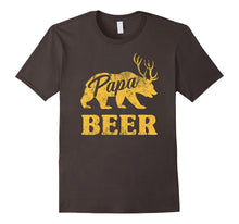 Mens Bear Deer Papa Beer Funny Dad T-Shirt