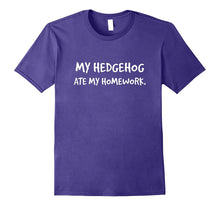 "My Hedgehog Ate My Homework" Funny Hedgehogs T-Shirt