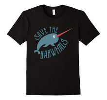 Save the Narwhals Vintage Retro Pattern T-Shirt