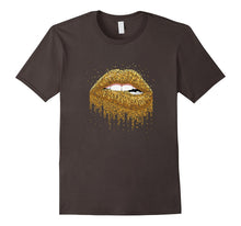 Sexy Gold Glitter Lips Shirt