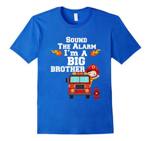 Boy's Sound the Alarm I'm a Big Brother Fire Truck Tee