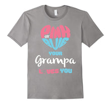 Mens Pink or Blue Your Grampa Loves You Baby Gender Reveal T-Shir