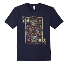 Skull Motorcycle Shirt Biker King of Spades Card Game Poker