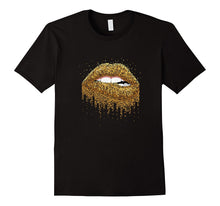 Sexy Gold Glitter Lips Shirt