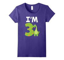 I'm 3 Three 3rd Birthday T-Shirt Kids 3 Year Old Dinosaur