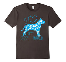 Cute I Love My Pit Bull Dog Birthday T Shirt Gift