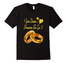 1st Wedding Anniversary T-Shirt 1 Year Down Forever to Go