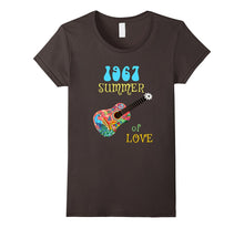 1967 Summer of Love Hippie Peacock Guitar T-Shirt