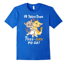 14th Wedding Anniversary T-Shirt 14 Years Purr-Ever Cat Gift
