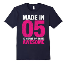 Birthday Shirt for Girls Made in 05 T-Shirt 12 Yrs Old Gift