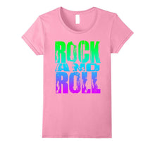 Retro 80's Rock and Roll T-Shirt With Bright Neon Colours