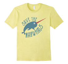 Save the Narwhals Vintage Retro Pattern T-Shirt