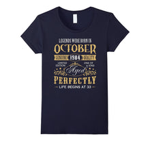 33rd Legend Birthday Gift Idea Made in October 1984 Apparel