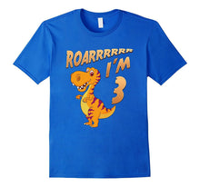 3rd Birthday Dinosaur Gift T-Shirt Roarrrrr I'm 3 Years Old