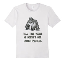 "TELL THIS VEGAN" Funny Gorilla Lifestyle Novelty Shirt