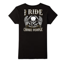 Funny Motorcycle Shirt Skull Ride So I Don't Choke People