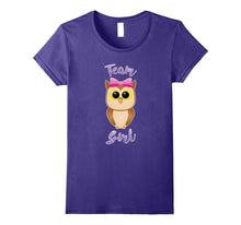 Team Girl Pink Owl Theme Tee T Shirt for Gender Reveal Party