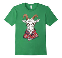 Hipster Goat With Ugly Christmas Sweater on T-Shirt