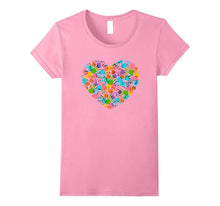Autism Awareness T-Shirt Teacher Hand Print Heart Love Tee