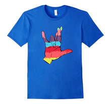 ASL  American Sign Language I Love You Tshirt Rainbow Pride