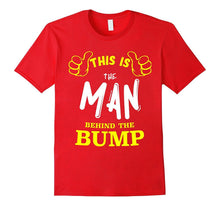 Cute Man Behind the Bump T-Shirt: Baby Announcement Tee