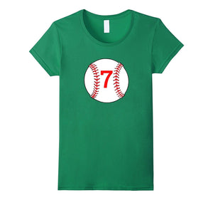 "#7 Birthday Baseball" Birthday T Shirt