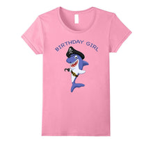 Birthday Girl - Kids Birthday Pirate Shark T-Shirt for Girls